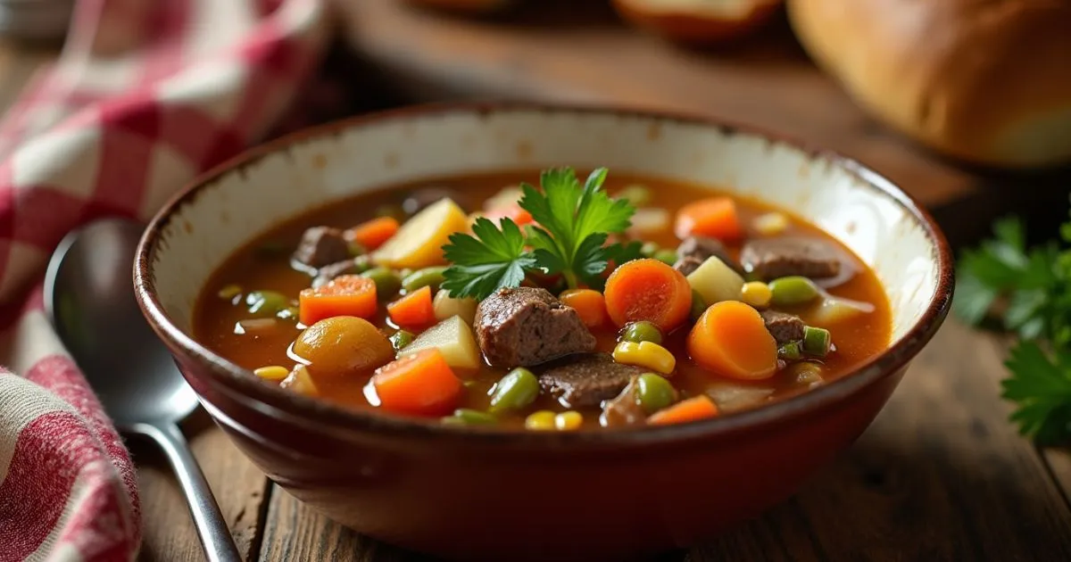 old fashioned vegetable beef soup recipe