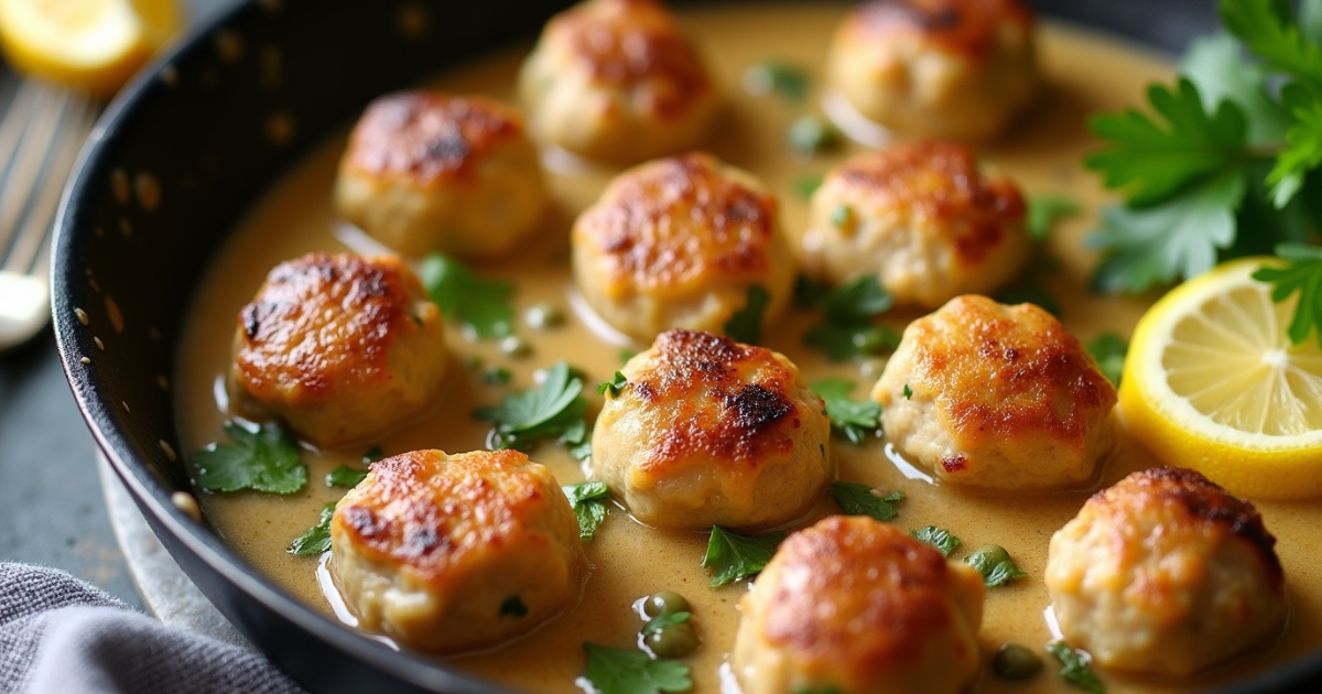 Chicken Piccata Meatballs