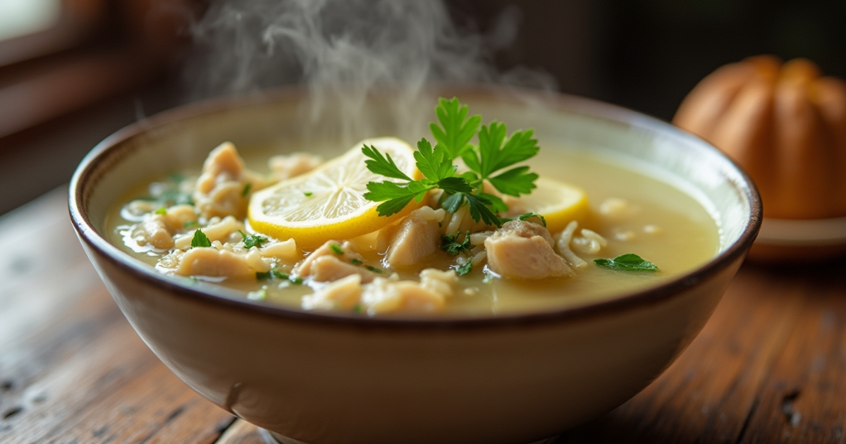 Lemon Chicken Orzo Soup