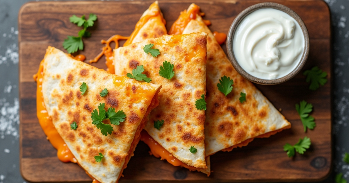 Buffalo Chicken Quesadillas
