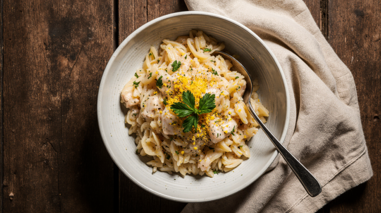 lemon chicken orzo
